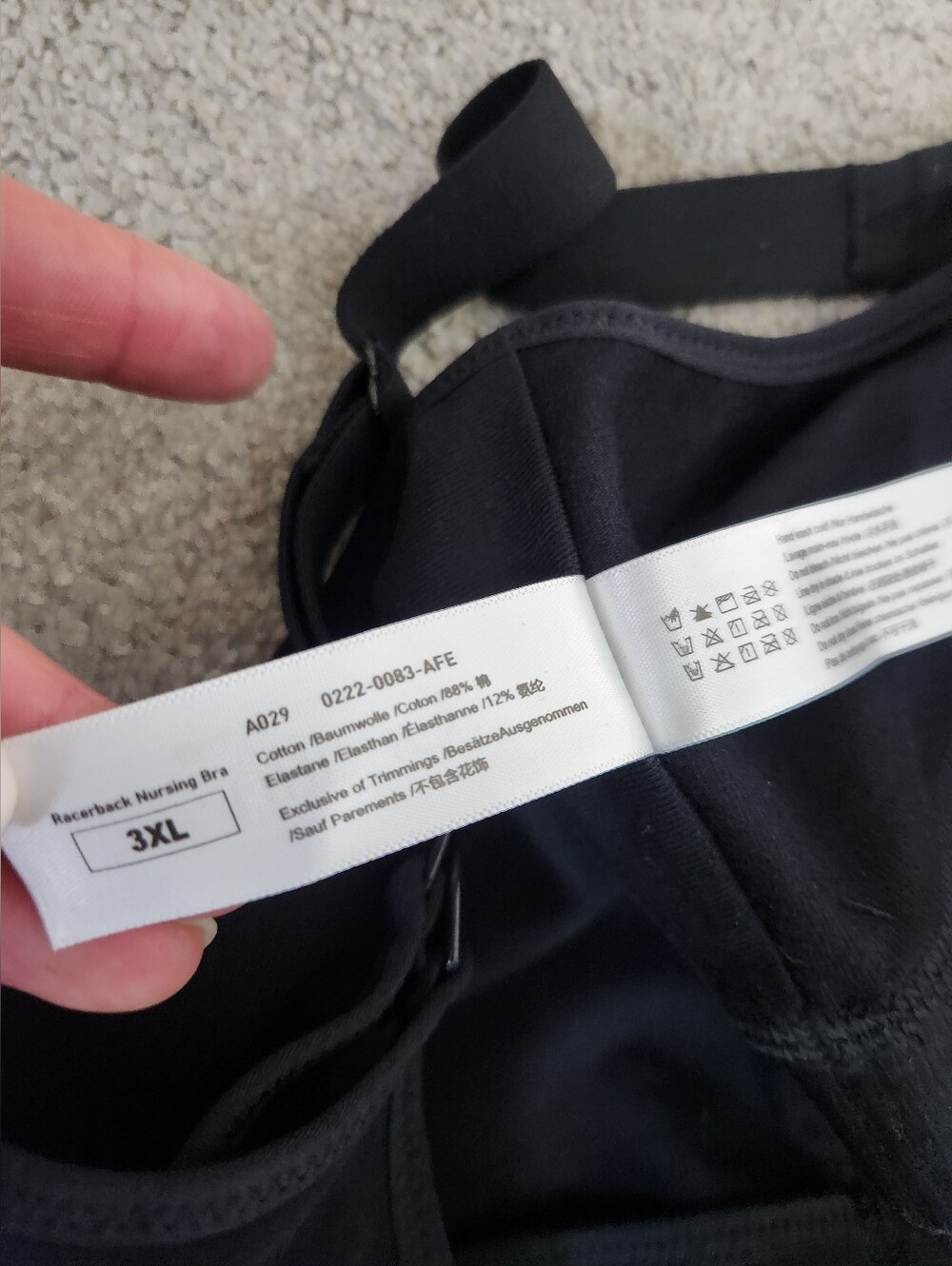 🆕 Sz 3XL Black Nursing Bra Comfortable Soft Supportive Gratlin Breastfeeding - Picture 8 of 9